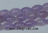 CNA411 15.5 inches 8*12mm rice natural lavender amethyst beads