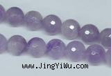 CNA423 15.5 inches 10mm faceted round natural lavender amethyst beads