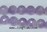 CNA424 15.5 inches 12mm faceted round natural lavender amethyst beads