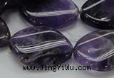 CNA44 15.5 inches 22*30mm twisted teardrop grade A natural amethyst beads