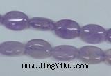 CNA443 15.5 inches 10*12mm oval natural lavender amethyst beads