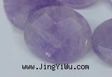 CNA460 15.5 inches 25*30mm faceted oval natural lavender amethyst beads