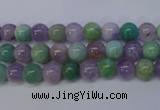 CNA651 15 inches 6mm round lavender amethyst & amazonite beads