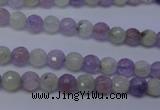 CNA661 15 inches 6mm faceted round lavender amethyst & prehnite beads