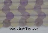 CNA741 15.5 inches 6mm round matte amethyst & citrine beads