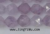 CNA763 15.5 inches 10mm faceted nuggets light lavender amethyst beads