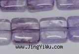 CNA843 15.5 inches 16mm square natural light amethyst beads