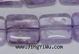 CNA845 15.5 inches 20mm square natural light amethyst beads
