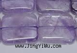 CNA846 15.5 inches 25mm square natural light amethyst beads