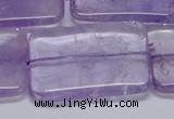 CNA857 15.5 inches 30*40mm rectangle natural light amethyst beads