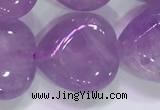 CNA985 15.5 inches 16*16mm heart natural lavender amethyst beads