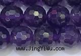 CNA992 15.5 inches 8mmm faceted round amethyst beads wholesale