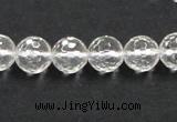 CNC09 15.5 inches 10mm faceted round grade AB natural white crystal beads