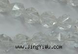 CNC101 15 inches 8mm faceted nuggets white crystal beads