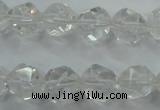 CNC103 15 inches 12mm faceted nuggets white crystal beads