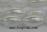 CNC212 15.5 inches 10*20mm rice AB-color white crystal beads