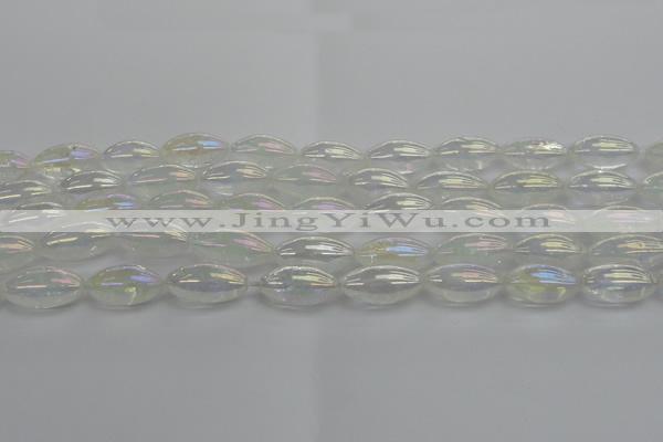 CNC212 15.5 inches 10*20mm rice AB-color white crystal beads