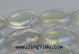 CNC218 15.5 inches 18*25mm oval AB-color white crystal beads