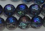 CNC313 15.5 inches 10mm faceted round AB-color white crystal beads