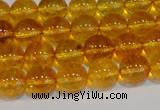 CNC401 15.5 inches 6mm round dyed natural white crystal beads