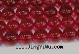 CNC411 15.5 inches 6mm round dyed natural white crystal beads