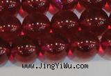 CNC414 15.5 inches 12mm round dyed natural white crystal beads