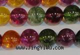 CNC453 15.5 inches 10mm round dyed natural white crystal beads