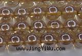 CNC502 15.5 inches 8mm round dyed natural white crystal beads