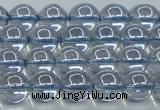 CNC510 15.5 inches 8mm round dyed natural white crystal beads
