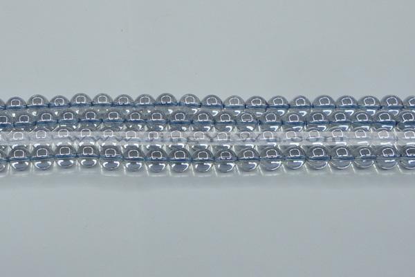 CNC511 15.5 inches 10mm round dyed natural white crystal beads