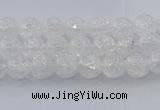CNC550 15.5 inches 4mm round natural crackle white crystal beads