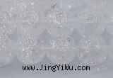 CNC553 15.5 inches 10mm round natural crackle white crystal beads