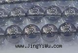 CNC595 15.5 inches 8mm round plated natural white crystal beads
