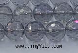 CNC641 15.5 inches 10mm faceted round plated natural white crystal beads