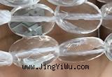 CNC762 15.5 inches 8*12mm faceted oval white crystal beads