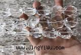 CNC807 18*20mm - 20*25mm faceted nuggets white crystal beads