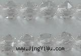 CNC88 15.5 inches 6mm faceted round natural white crystal beads
