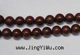 CNE08 15.5 inches 6mm round red stone needle beads wholesale