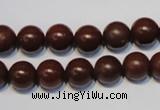 CNE11 15.5 inches 12mm round red stone needle beads wholesale
