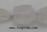 CNG1003 15.5 inches 15*25mm - 25*30mm nuggets white crystal beads