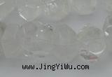 CNG1021 15.5 inches 10*14mm - 15*20mm faceted nuggets white crystal beads