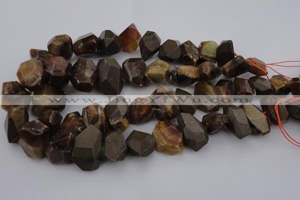 CNG1038 13*18mm - 18*25mm faceted nuggets ammonite fossil beads