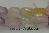 CNG1103 15.5 inches 12*16mm - 13*18mm faceted nuggets mixed quartz beads