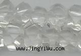 CNG1150 15.5 inches 10*14mm - 15*20mm faceted nuggets white crystal beads