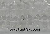 CNG1175 15.5 inches 6*14mm - 8*14mm nuggets white crystal beads