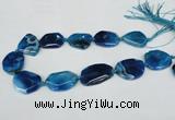 CNG1205 15.5 inches 20*30mm - 30*40mm freeform agate beads