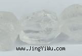 CNG1308 15*20mm – 25*30mm faceted nuggets white crystal beads