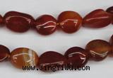 CNG14 15.5 inches 9*14mm nuggets red agate gemstone beads