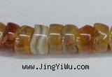 CNG1440 15.5 inches 6*12mm - 10*12mm nuggets agate gemstone beads