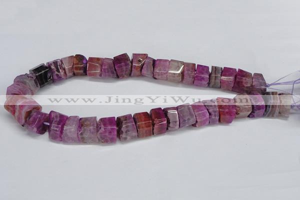 CNG1476 15.5 inches 8*15mm - 12*15mm nuggets agate gemstone beads